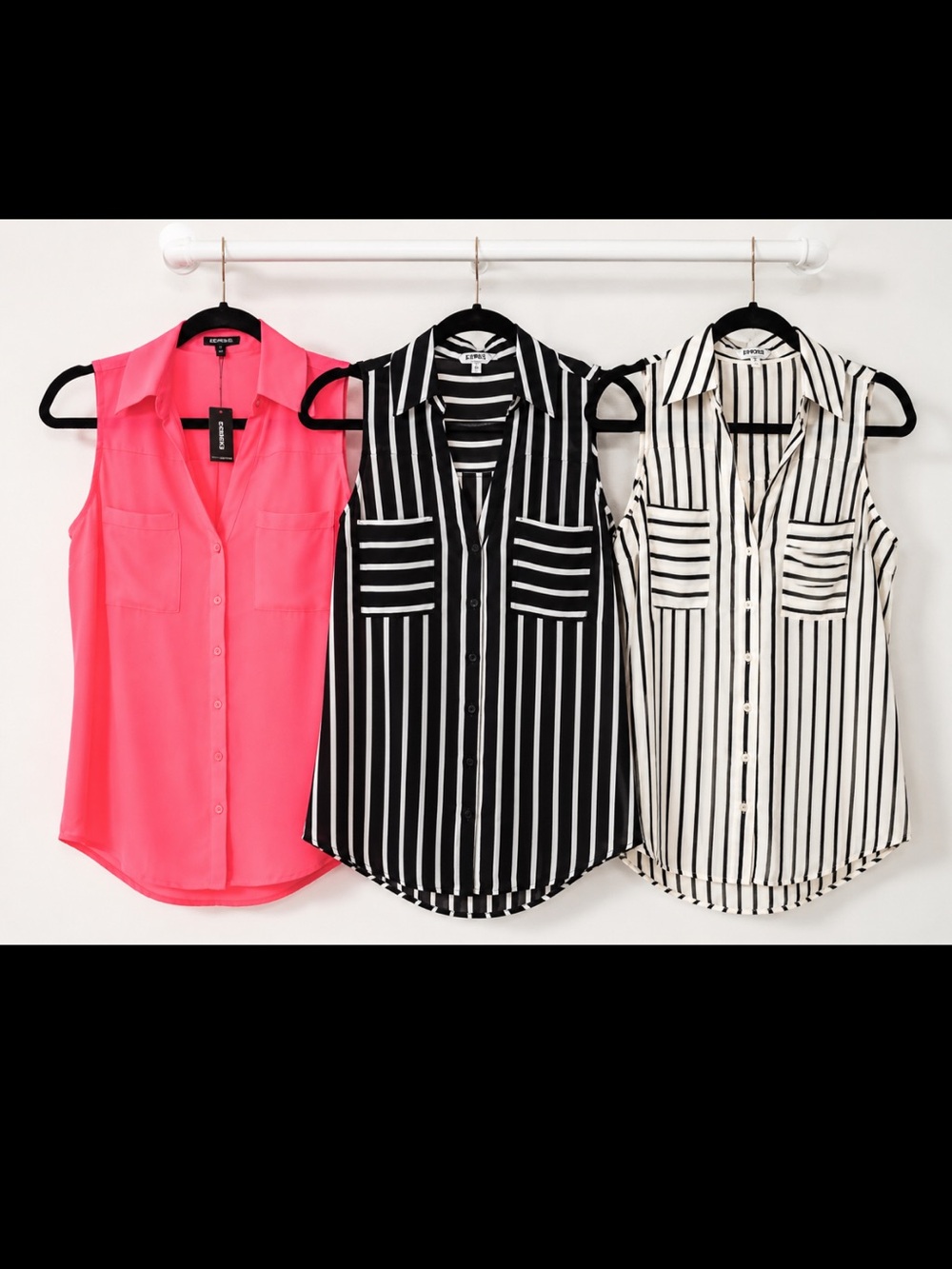 Express Bundle Lot- 3 Sleeveless Portifino button down NWT/new condition XS